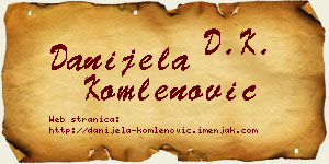 Danijela Komlenović vizit kartica